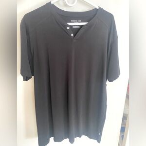 Kenneth Cole Henley Tee - Black - BRAND NEW WITH TAGS NEVER WORN!